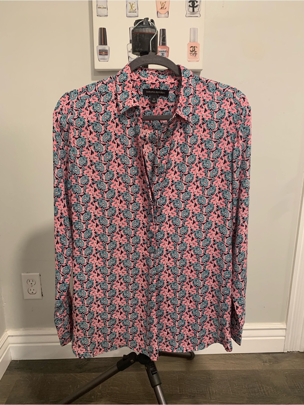 Banana Republic Pink & Teal Printed Shirt - GB032